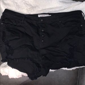 TORRID black jean shorts